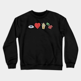 i love house beats Crewneck Sweatshirt